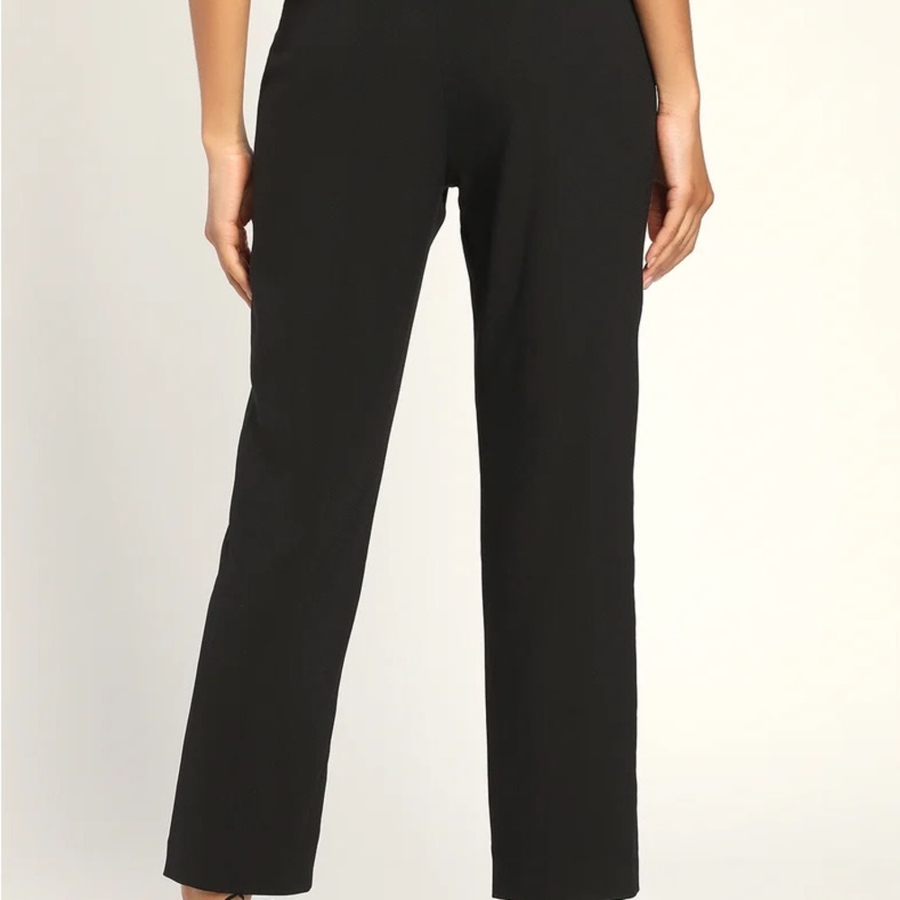 Lulu’s Endearing Romance Black Slim Leg Trouser Pants - Picture 7 of 7